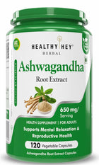 HealthyHey Herbal Ashwagandha root extract - 650 mg 120 vegetable capsules