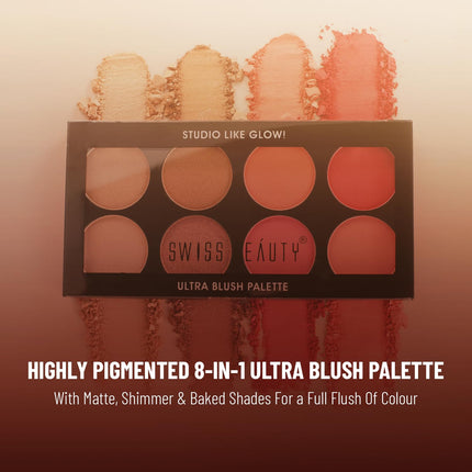 Swiss Beauty Ultra Blush Palette with highly blendable shades-16gm