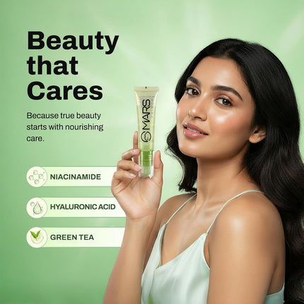 MARS Glow O' Clock Gel Primer for Face Makeup with Green Tea Extracts | Dewy Primer-30ml