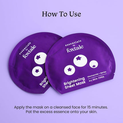 Foxtale Brightening Sheet Mask with Niacinamide and Berries 26g