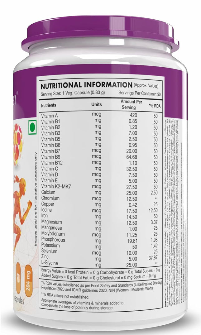 Healthy Hey Nutrition MultiVitamin 90 Vegetable Capsules