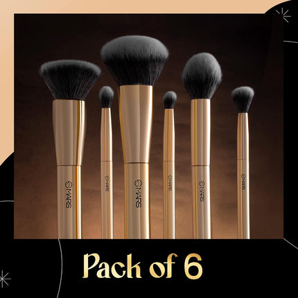 MARS Artist's Arsenal Makeup Brush Set for Professional Makeup - 6Pcs