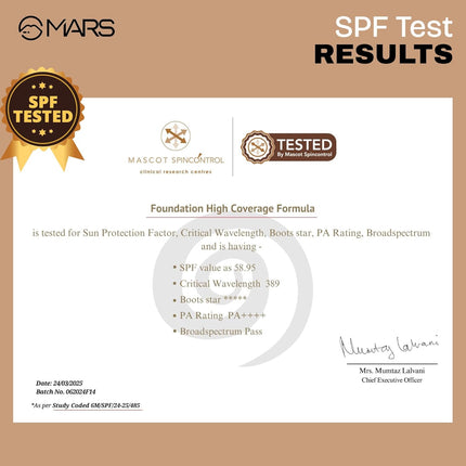 MARS SPF50 PA++++ High Coverage Liquid Foundation -40ml