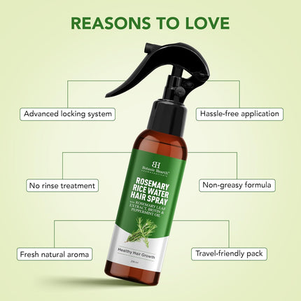 Botanic Hearth Rosemary Rice Water Spray for Hair Growth -200ml