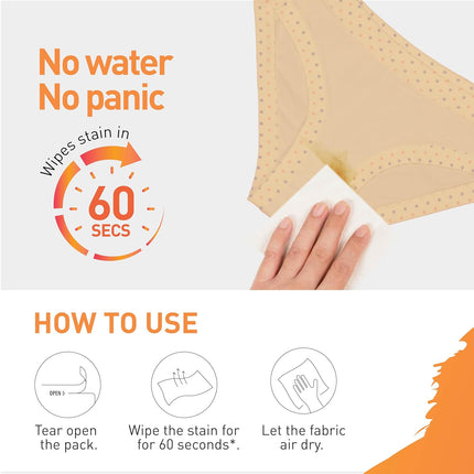 Sirona Period Stain Remover Wipes for Women - Pack of 10