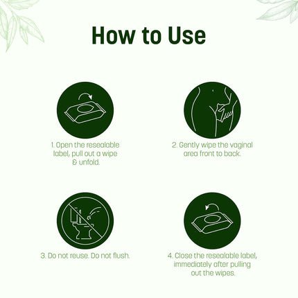 AZAH Intimate Wipes for Women | AntiBacterial Vaginal Wipes Pack of 40