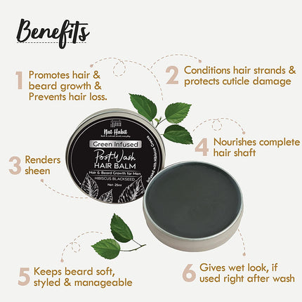 Nat Habit Hibiscus Black Seed Hair & Beard Balm -35 Grams