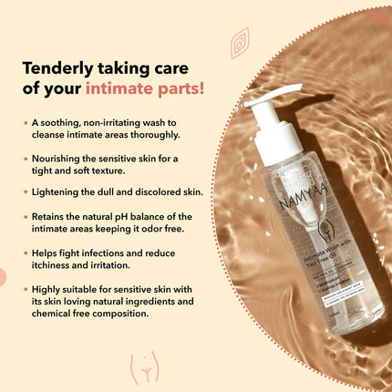 Namyaa Intimate Lightening Serum and Hygiene Wash for Men and Women, 100 gram each