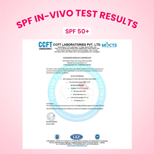 Dot & Key Meltie Lip Balm SPF 50+ With 2% Kojic & Vitamin C-4g