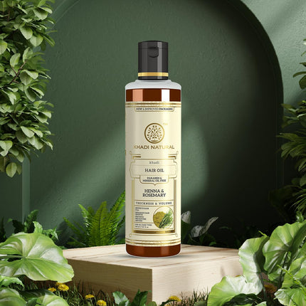 Khadi Natural Rosemary & Henna Hair Oil - 210ml