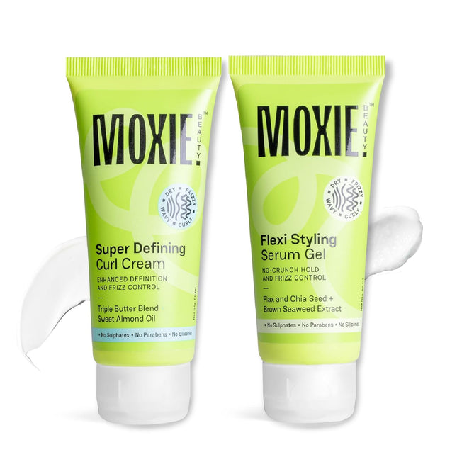 Moxie Beauty Curly Vibe Setter Travel Duo Cream (50ml) & Flexi Styling Serum Gel (50ml)