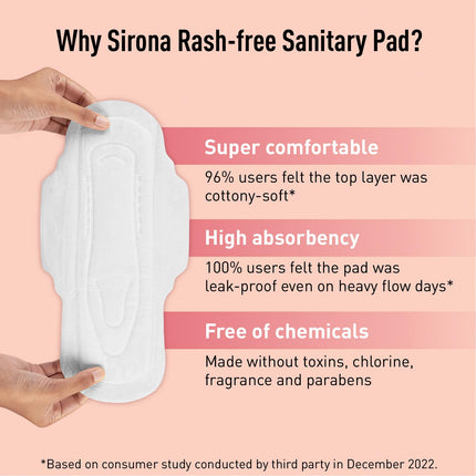 Sirona Max Sanitary Pads for Women | XL Plus (Pack of 30 Pads)