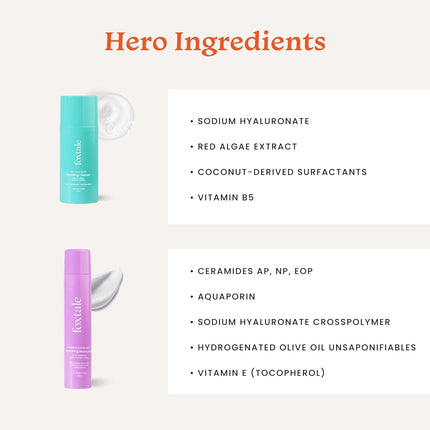 Foxtale Hydration Skin Care Kit | Cleanser Face Wash- 100ml + Ceramide Supercream Moisturizer- 50ml
