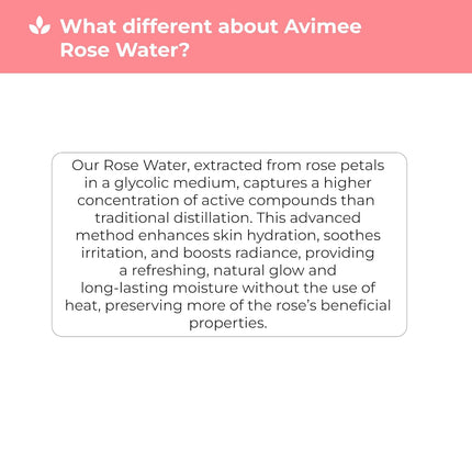 Avimee Herbal Gulabo Premium Rose Water Toner | For All Skin Types | 110 ml