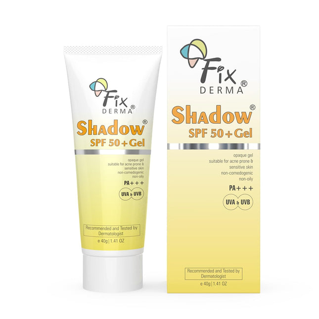 Fixderma Shadow Sunscreen SPF 50+ PA+++ Gel Broad Spectrum Sunscreen Unisex - 40 g (Pack of 1)