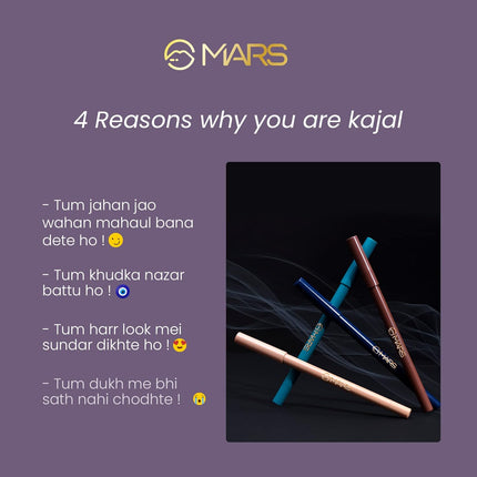 MARS Won't Smudge Won't Budge Smooth Glide Kajal Pencil-1.4g