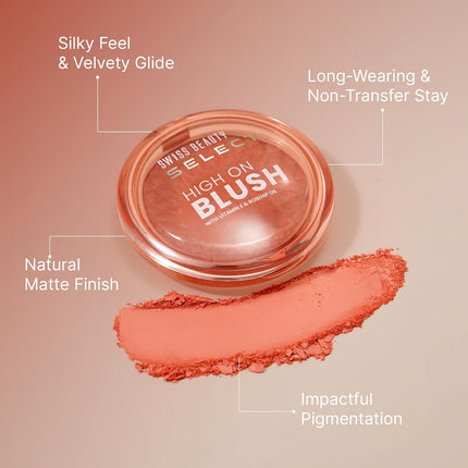 Swiss Beauty Select High on Blush with Natural Matte Finish -8g