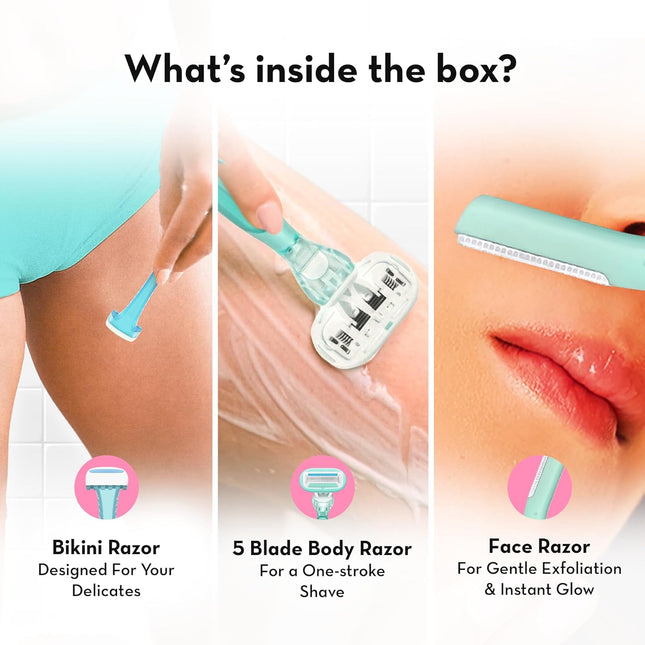 Plush The Ultimate Razor Trio Kit |  Body & Face Razor Woman
