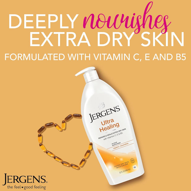 Jergens Ultra Healing Extra Dry Skin Liquid Moisturizer, 32 Ounces-946ml