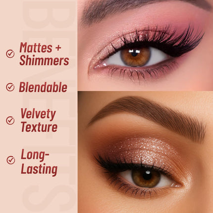 Swiss Beauty Awaken Eyeshadow Palette | Matte + Shimmer Finish-11g