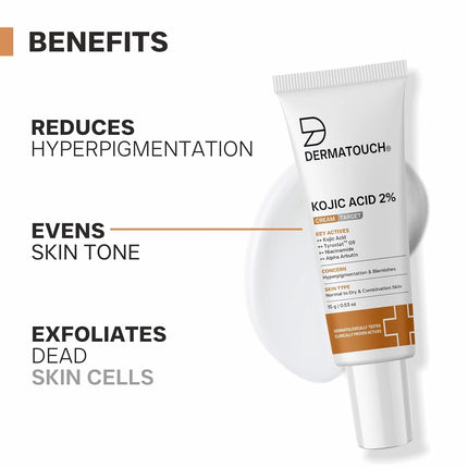 DERMATOUCH Kojic Acid 2% Cream | Pigmentation - 15G