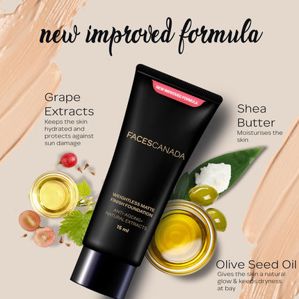 FACESCANADA Weightless Matte Finish Foundation -15ml