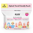 Plush Ultra-Thin Sanitary Pads for Women, 28 pcs (16 XL, 12 XXL & 4 Panty Liners)