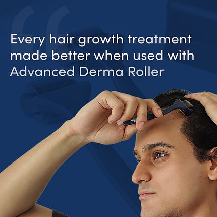 Man Matters Advance Derma Roller with Disinfectant| 540 Micro 0.5mm Titanium Alloy Needles
