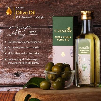 CAMIA - Organic Cold Pressed Olive Oil for Skin & Hair-250ml