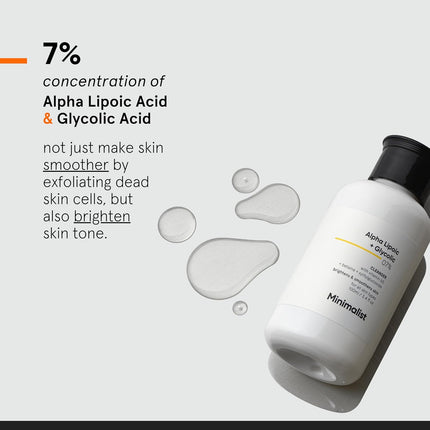 Minimalist 7% ALA + Glycolic Face Wash -100ml