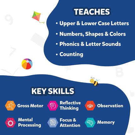 Skillmatics Flash Cards for Toddlers - Jump & Learn Letters for Kids Ages 2, 3, 4, 5