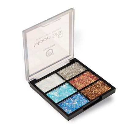Colors Queen Moon Star 6 Color Glitter Eyeshadow Palette-15g