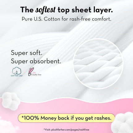 Plush Ultra-Thin Sanitary Napkins for Women, 42 Pcs