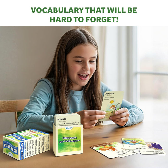 Skillmatics Vocabulary Flash Cards for Kids - Learn 100 Words