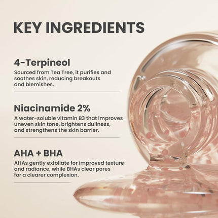 AXIS-Y Spot The Difference Blemish 4-Terpineol 2% Niacinamide AHA BHA Spot Treatment Face Serum -15ml