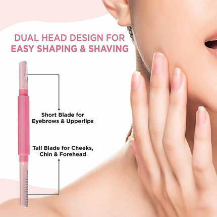 FURR Face & Eyebrow Razor for Women Facial Hair with Dual Blade Head 3N
