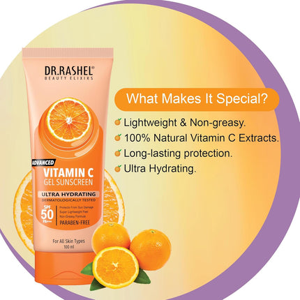 DR.RASHEL Vitamin C Sunscreen SPF 50 PA+++ Gel-100ml
