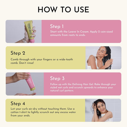 Fix My Curls Protein Styling Duo Curl Leave In Cream & Defining Gel -50gm