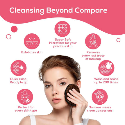 Evereve Multipurpose Double-Sided Round and Washable Makeup Remover Pads -Pack of 2