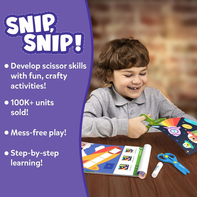 Skillmatics Scissor Skills Activity Book - Snip, 25 Fun Cutting & Creative Activities for Kids Ages 3 to 7
