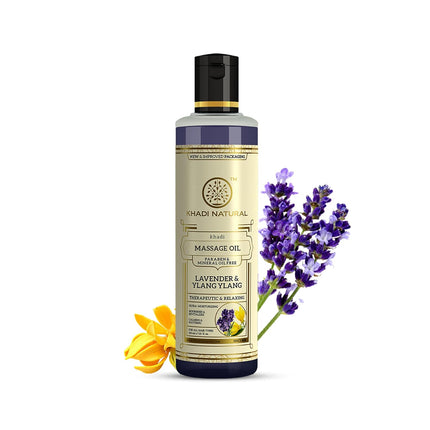 Khadi Natural Lavender & Ylang Ylang Massage Oil - 210ml