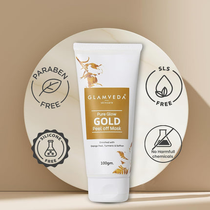 Glamveda Pure Glow Gold Peel Off Mask-100gm