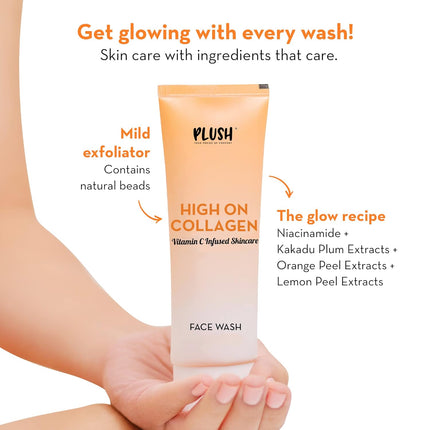 Plush High on Collagen Gentle Face Wash All Skin Types | 100 ml