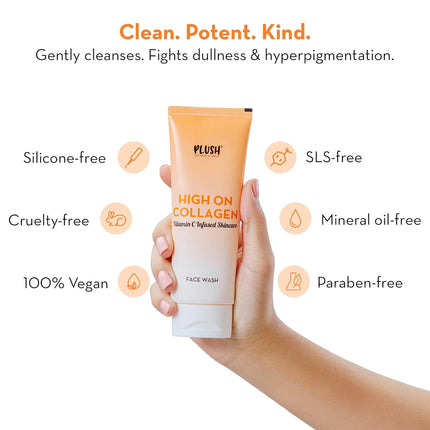 Plush High on Collagen Gentle Face Wash All Skin Types | 100 ml