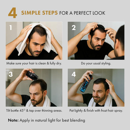 UrbanGabru Hair Building Fibers – Natural Black-12g