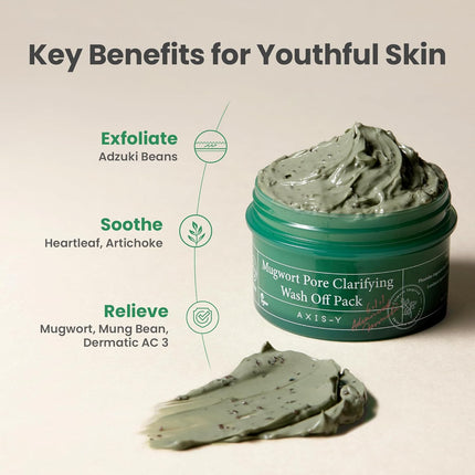 AXIS-Y Mugwort Pore Clarifying Wash Off Pack -100ml
