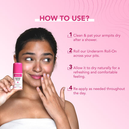 Bella Vita Organic Deo White Natural Underarm 50ml Roll On Deodorant for Women