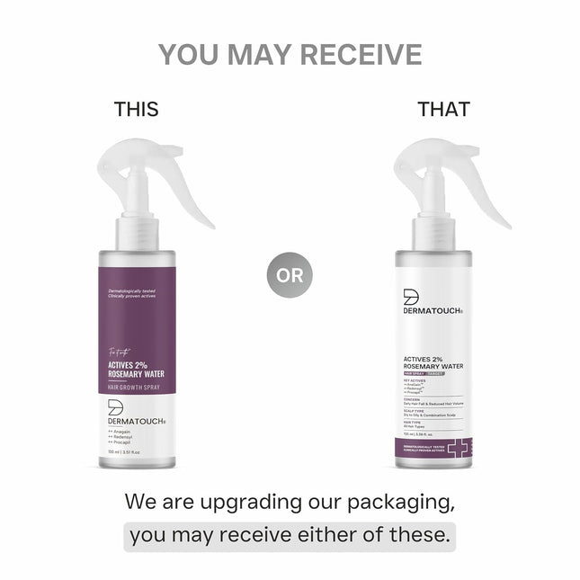 DERMATOUCH Rosemary Water Spray For Hair Growth | Advance 2% Actives Rosemary, Redensyl, Anagain + Procapil Hair Spray | 100ml