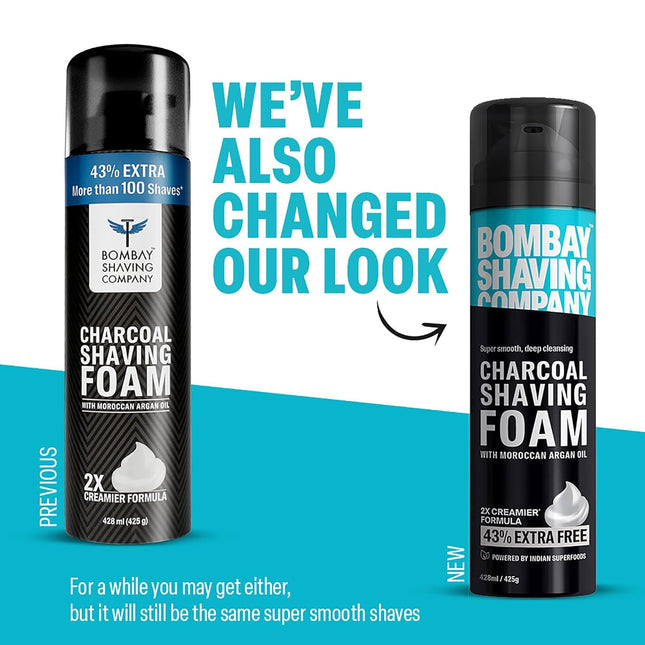 Bombay Shaving Company Charcoal Shaving Foam for Men, 425g
