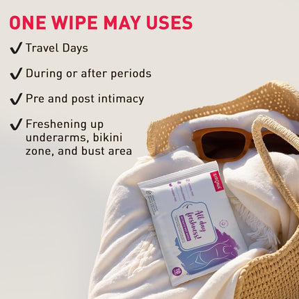 Sirona pH-Balanced Intimate Hygiene Wet Wipes - 10 Wipes (Pack of 5)